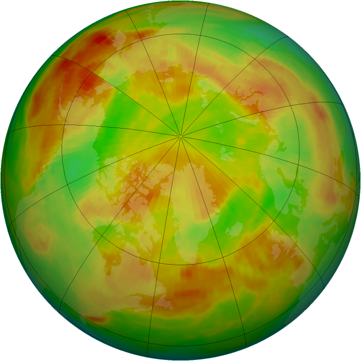 Arctic ozone map for 21 May 1981